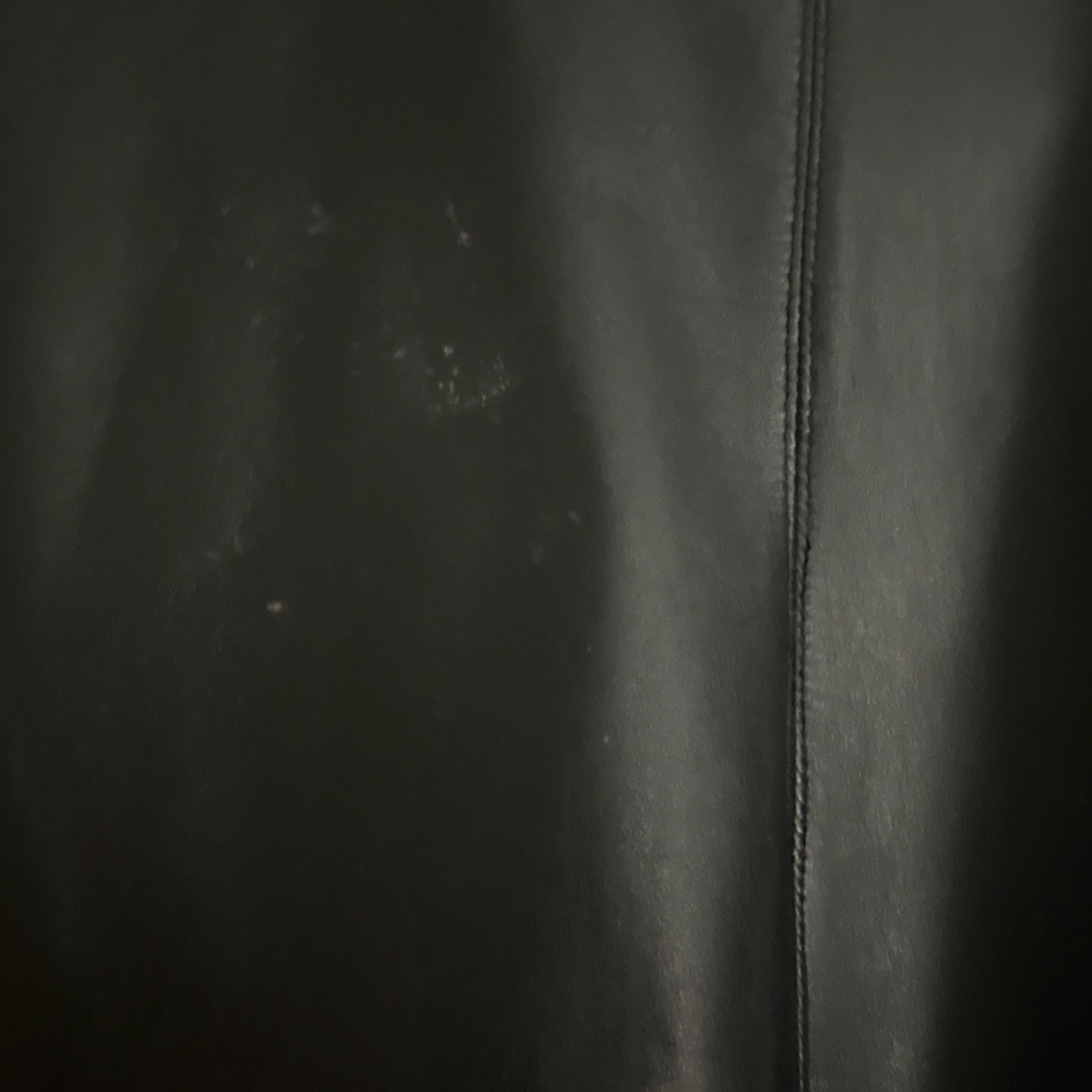 World Alliance Mens Black Leather Long Sleeve Full-Zip Bomber Jacket Size XLarge - Picture 14 of 16
